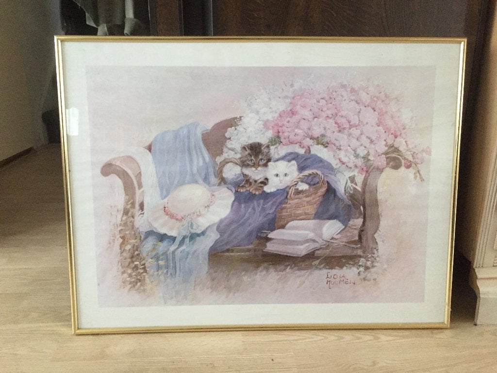 Poster van Poesjes ingelijst met glas er voor, Ophalen
