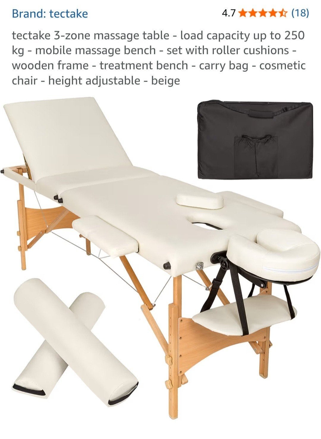 Massage tafel. Draagbaar. In draagtas., Ophalen, Zo goed als nieuw, Massagetafel