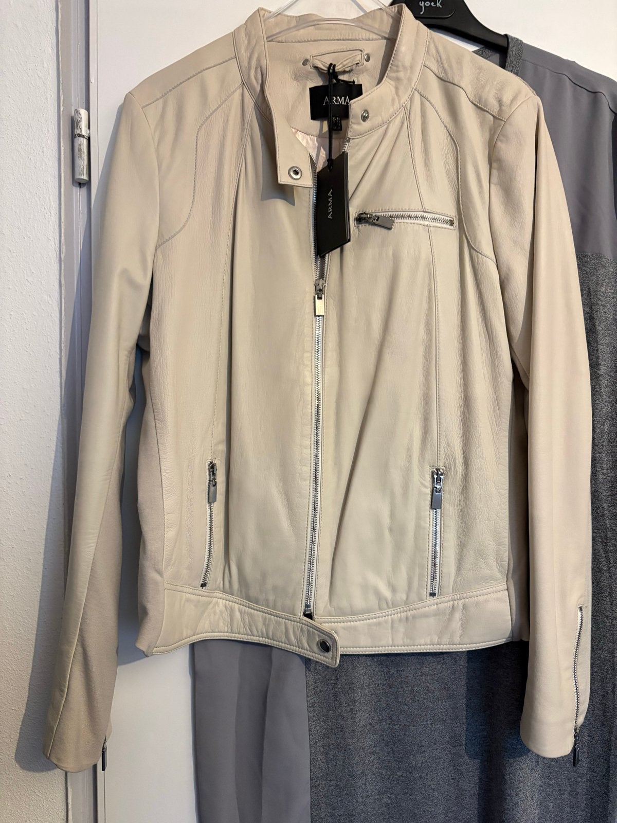 Arma Leren Jasje - Nieuw met labels, maat 46, Ophalen of Verzenden, Nieuw, Maat 46/48 (XL) of groter, Wit
