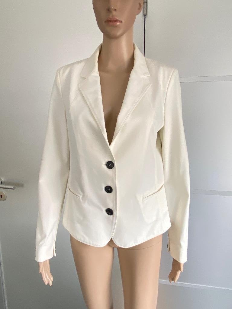 K108 Atos Lombardini maat 40=M designer-jasje blazer colbert, Kleding | Dames, Maat 38/40 (M), Atos Lombardini, Wit, Ophalen of Verzenden