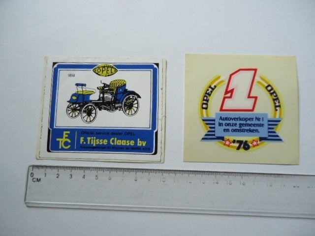 sticker oud OPEL DEALER Wijchen F Thijsse Claase no 1 auto, Verzenden, Zo goed als nieuw, Bedrijf of Vereniging