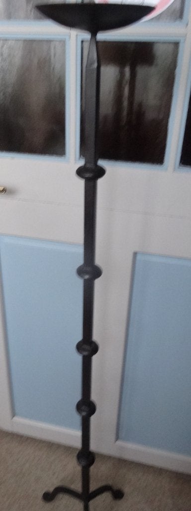 HOOG SMEEDIJZEREN VLOER KANDELAAR * Design *, Ophalen of Verzenden, Overige materialen