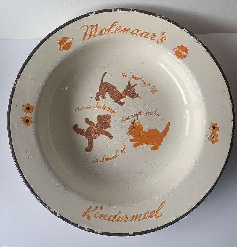 emaille kinderbord Molenaar's Kindermeel, Ophalen of Verzenden