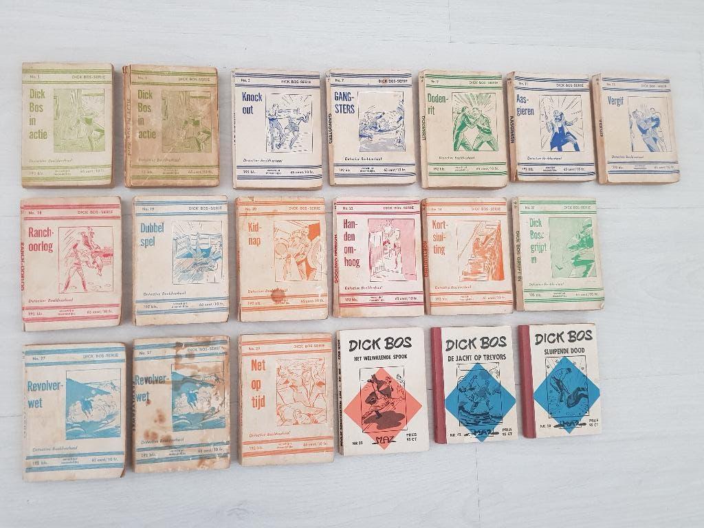 17 Dick Bos boekjes, Boeken, Stripboeken, Meerdere stripboeken, Ophalen of Verzenden, Gelezen, Alfred Mazure