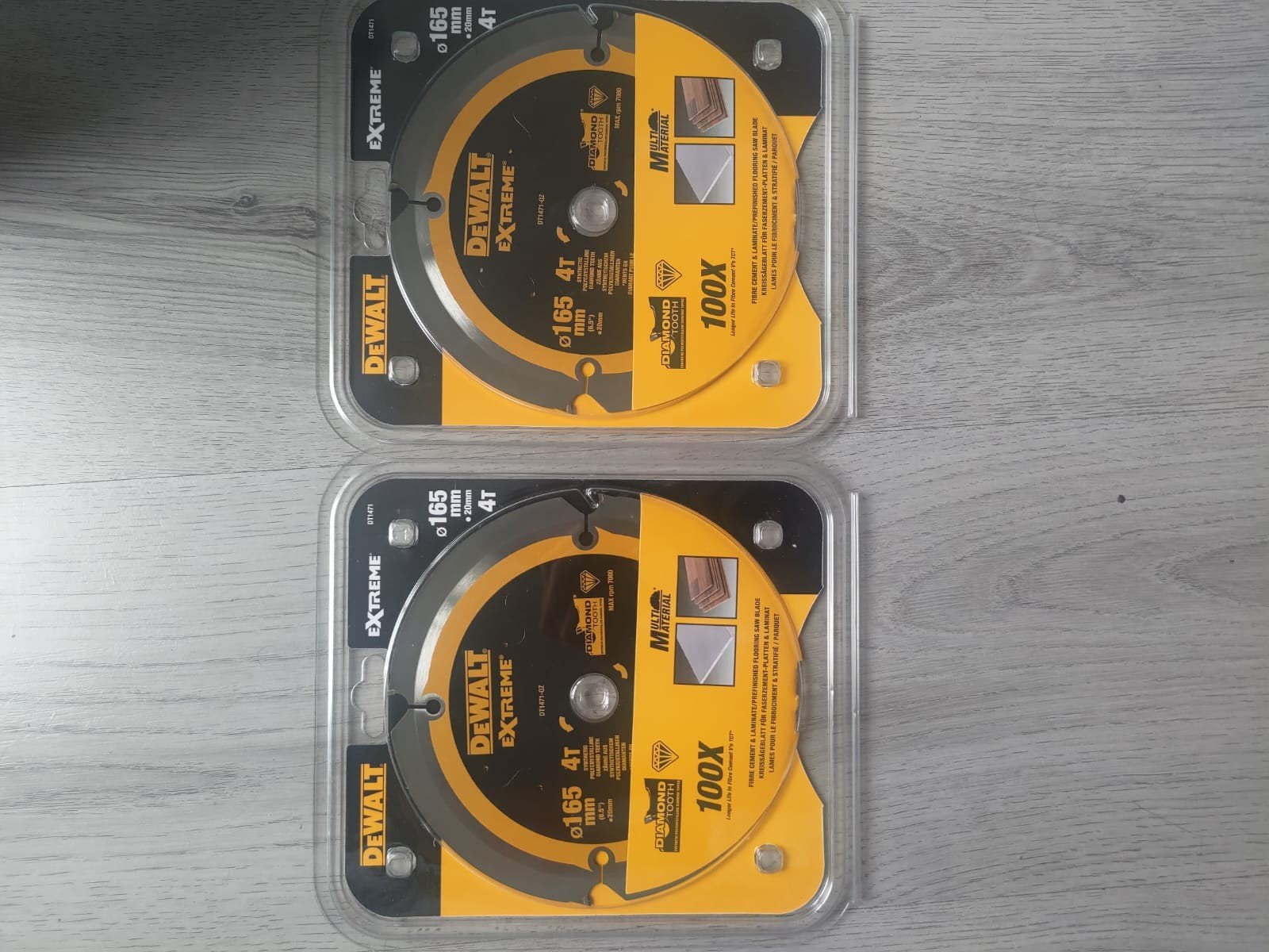 2x DeWalt Extreme Diamant Zaagblad 165mm 4T Multimateriaal, Ophalen of Verzenden, Nieuw, Cirkelzaag, DeWalt