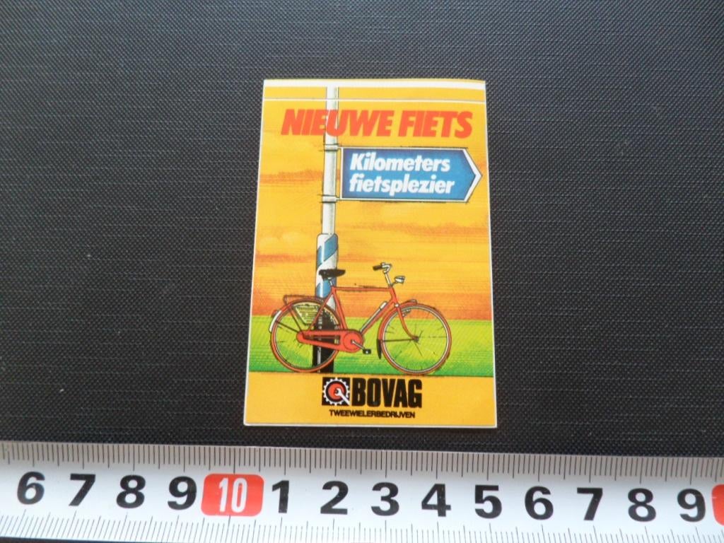sticker BOVAG Nieuwe Fiets  kilometrs fietsplezier *, Ophalen, Zo goed als nieuw