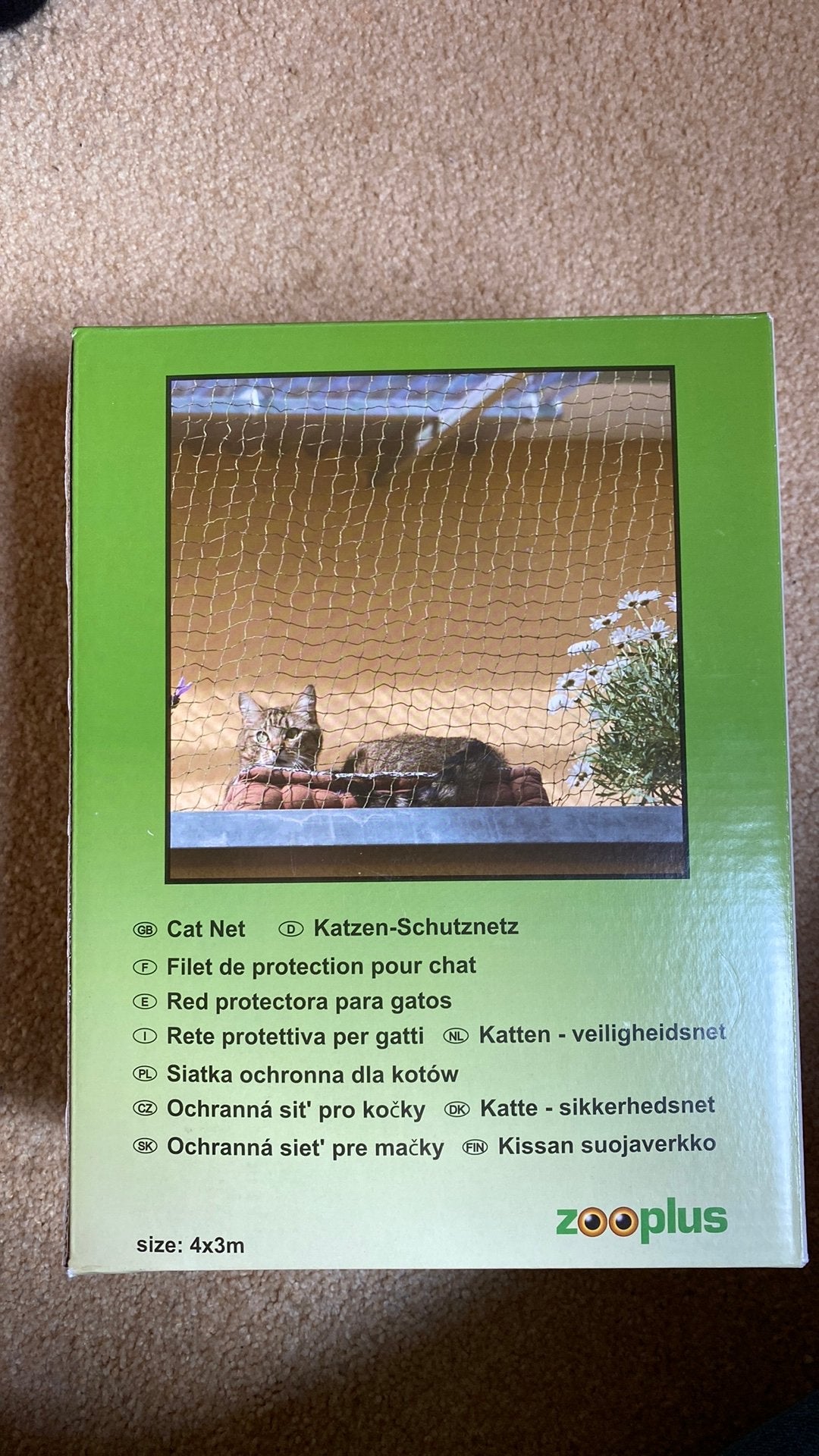 Kattennet van Zooplus 4x3m, Dieren en Toebehoren, Ophalen of Verzenden, Zo goed als nieuw