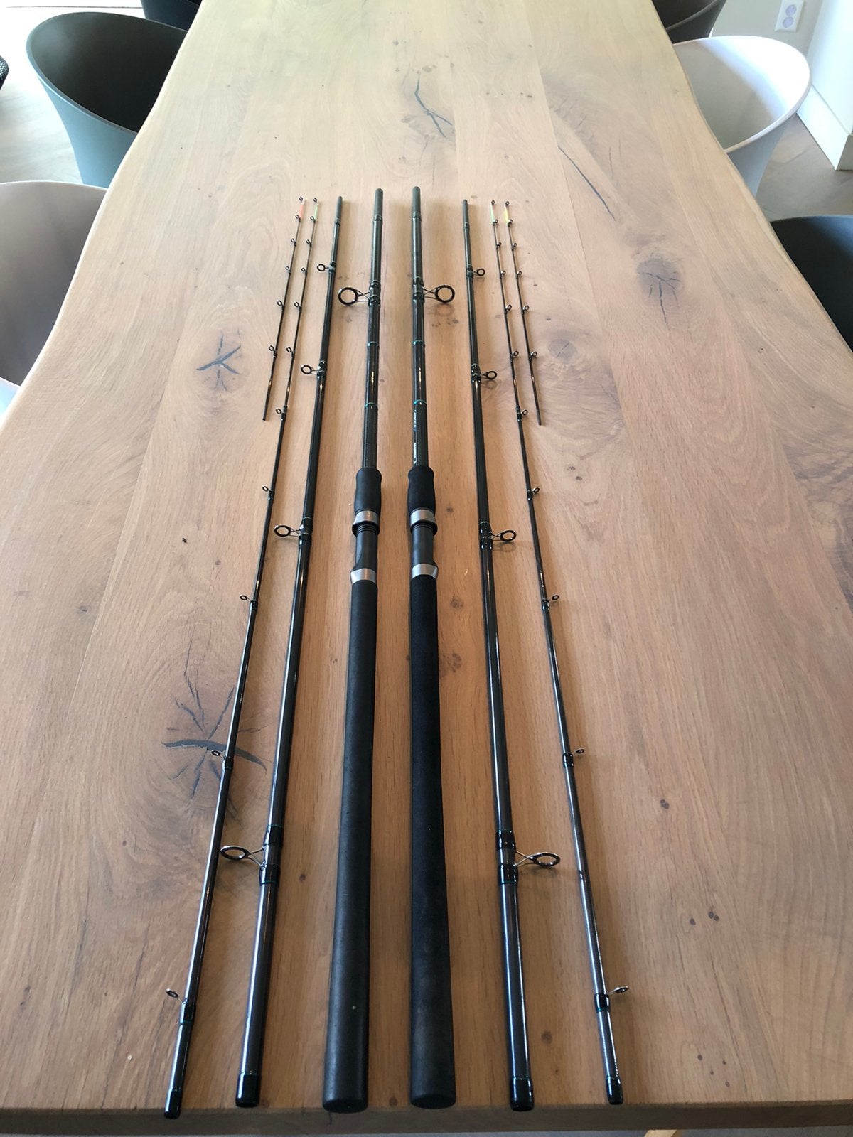 2 x sportex carboflex class X feeder 12 feet nieuwstaat, Ophalen of Verzenden, Zo goed als nieuw, Werphengel
