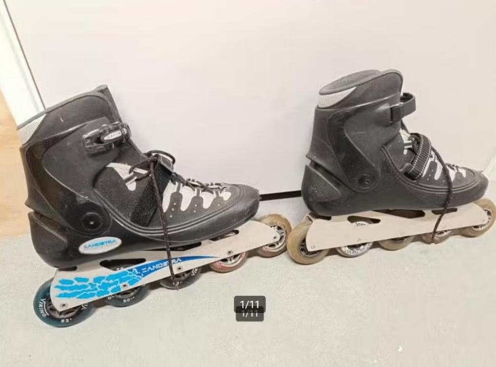 Zandstra skates maat 46 met 5 wielen, Gebruikt, Inline skates 5 wielen, Ophalen of Verzenden