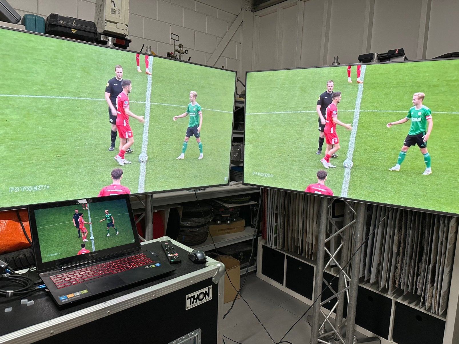 Beeldscherm voor wk met geluidset, Muziek en Instrumenten, Ophalen, Zo goed als nieuw, Licht