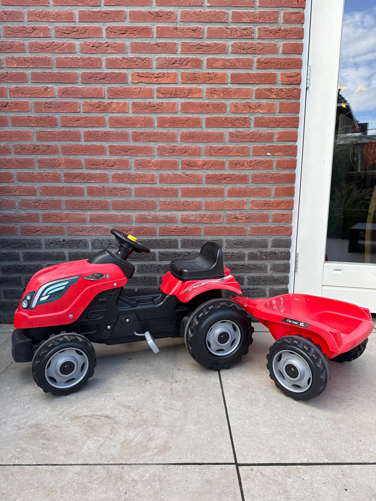 Smoby Farmer XL Traptractor met Aanhanger - Rood, Ophalen, Gebruikt