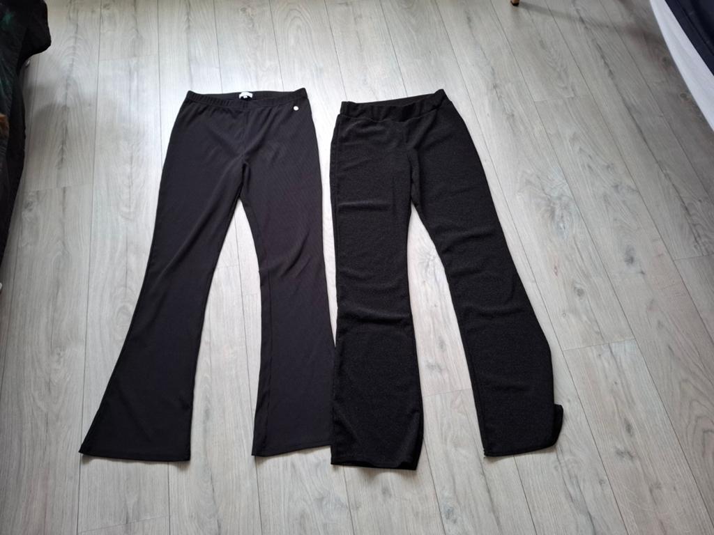 2 flaire broeken maat m, Ophalen of Verzenden, Zo goed als nieuw, Zwart, Lang