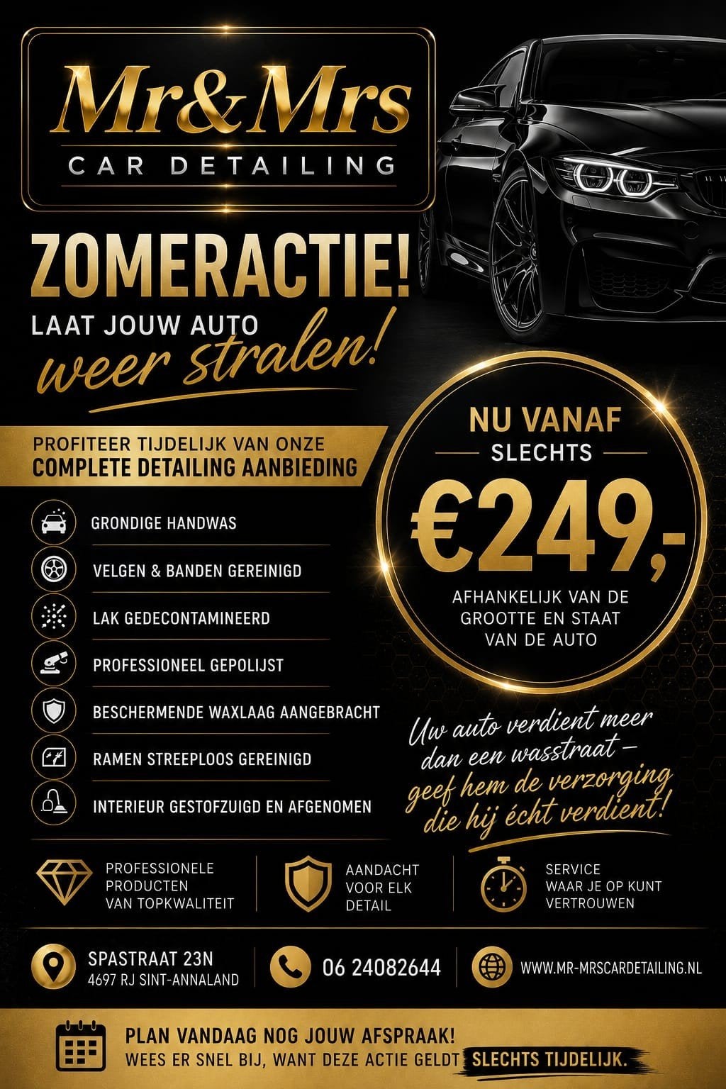 ZOMERACTIE BIJ MR & MRS CAR DETAILING
