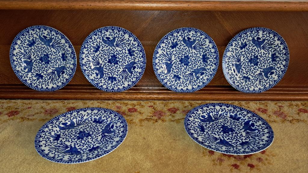 delfts blauw bordjes 6x, Ophalen of Verzenden