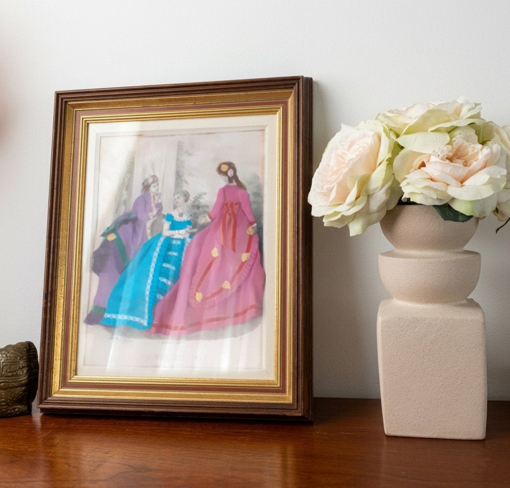 decoratie vintage ingekaderde 3D prent met reliëf klassiek, Textiel, Ophalen of Verzenden, Overige typen, Meerkleurig