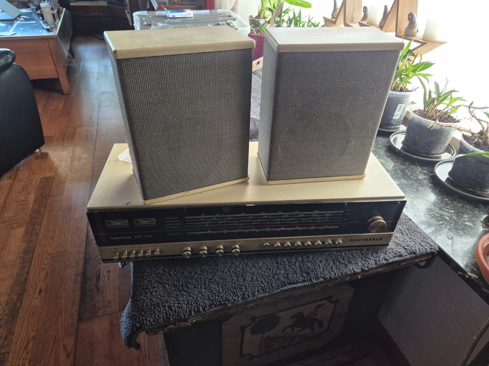 Vintage Telefunken Operette HiFi 301 receiver met speakers, Ophalen of Verzenden