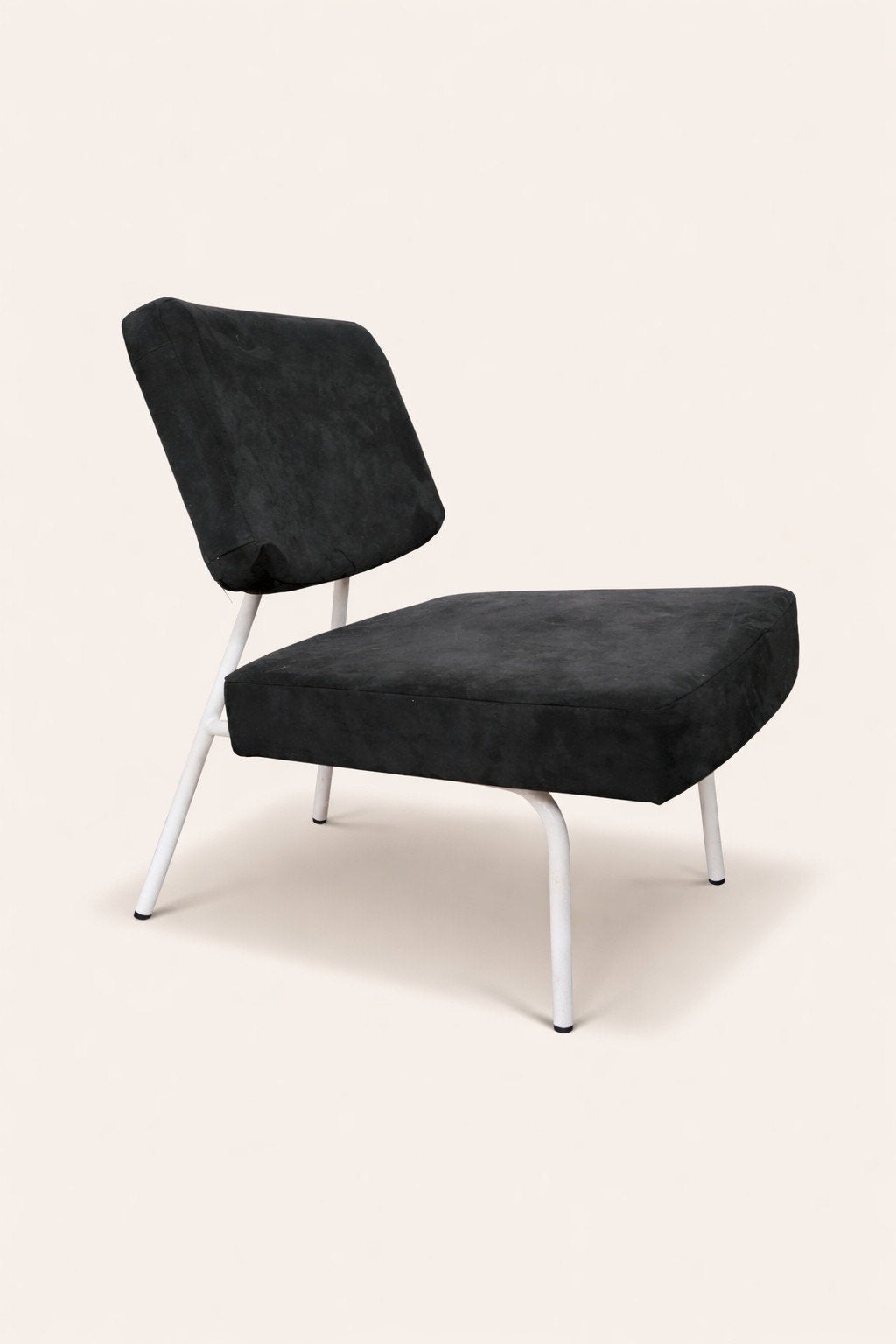 DV: vintage fauteuils met buisframe en donkere bekleding, Huis en Inrichting, Stoelen, Devintagerie@gmail.com, Gebruikt, Twee