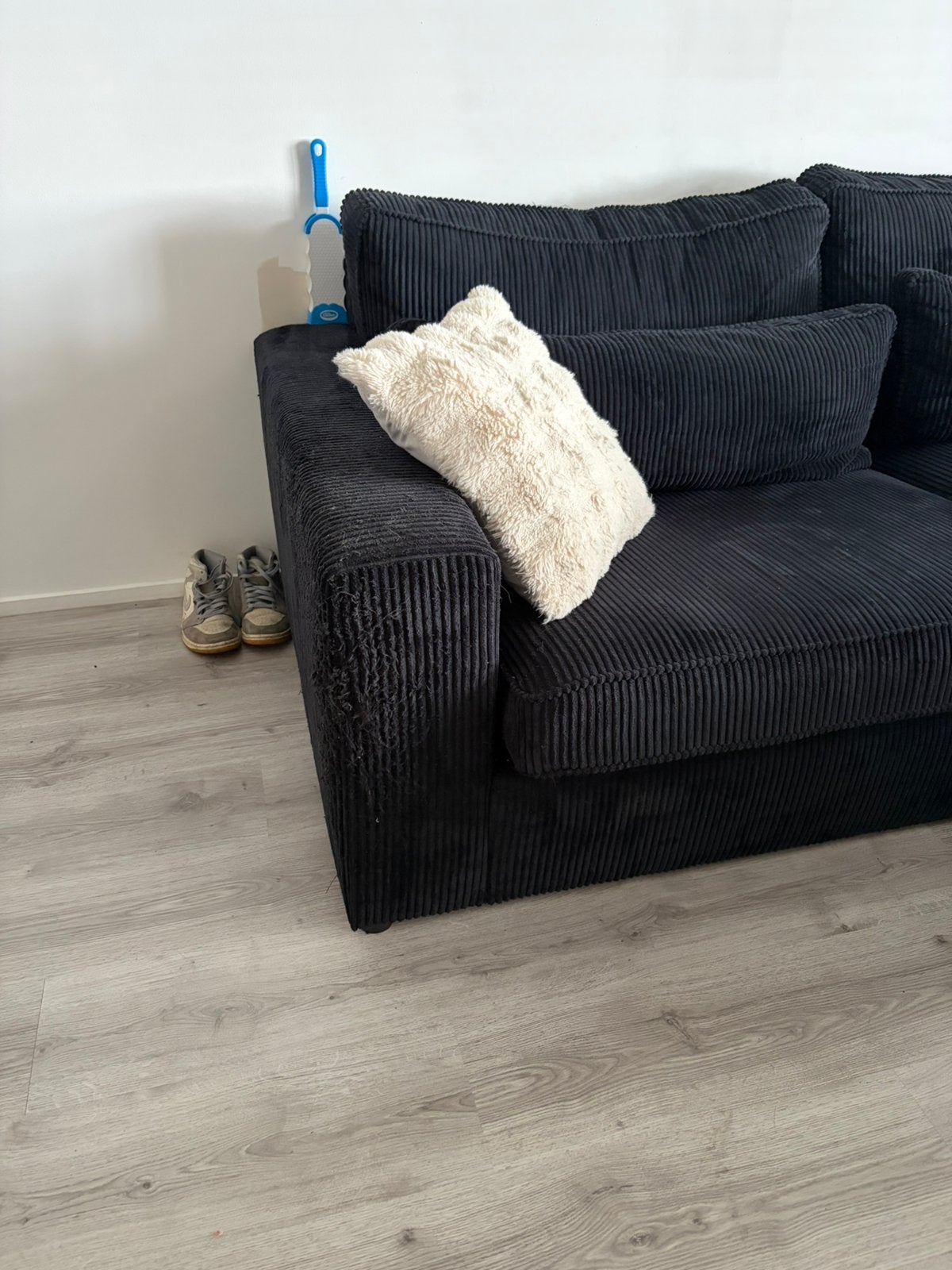 Nette ribstof bank, Ophalen, Zo goed als nieuw, 150 cm of meer, Vierpersoons of meer