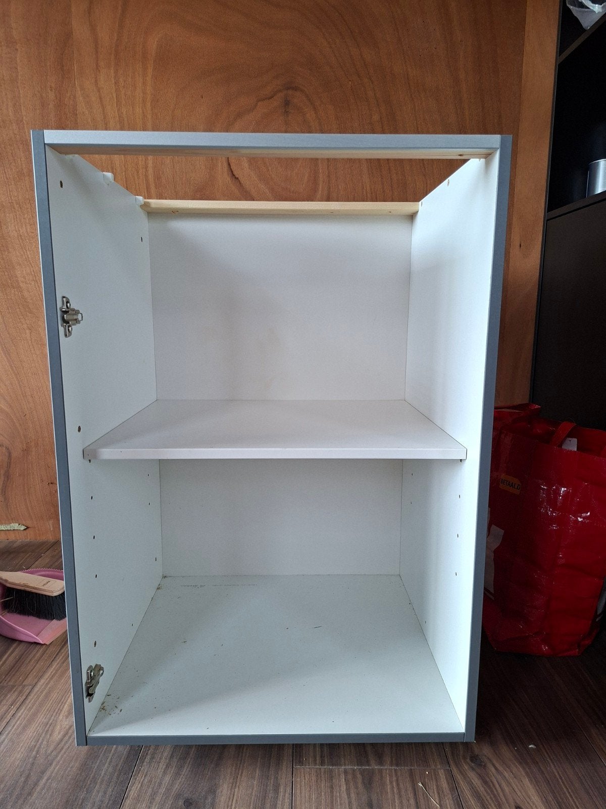 Keukenkastje met plank - Wit/Grijs - 60 cm - Bribus - zonder, Ophalen, Zo goed als nieuw