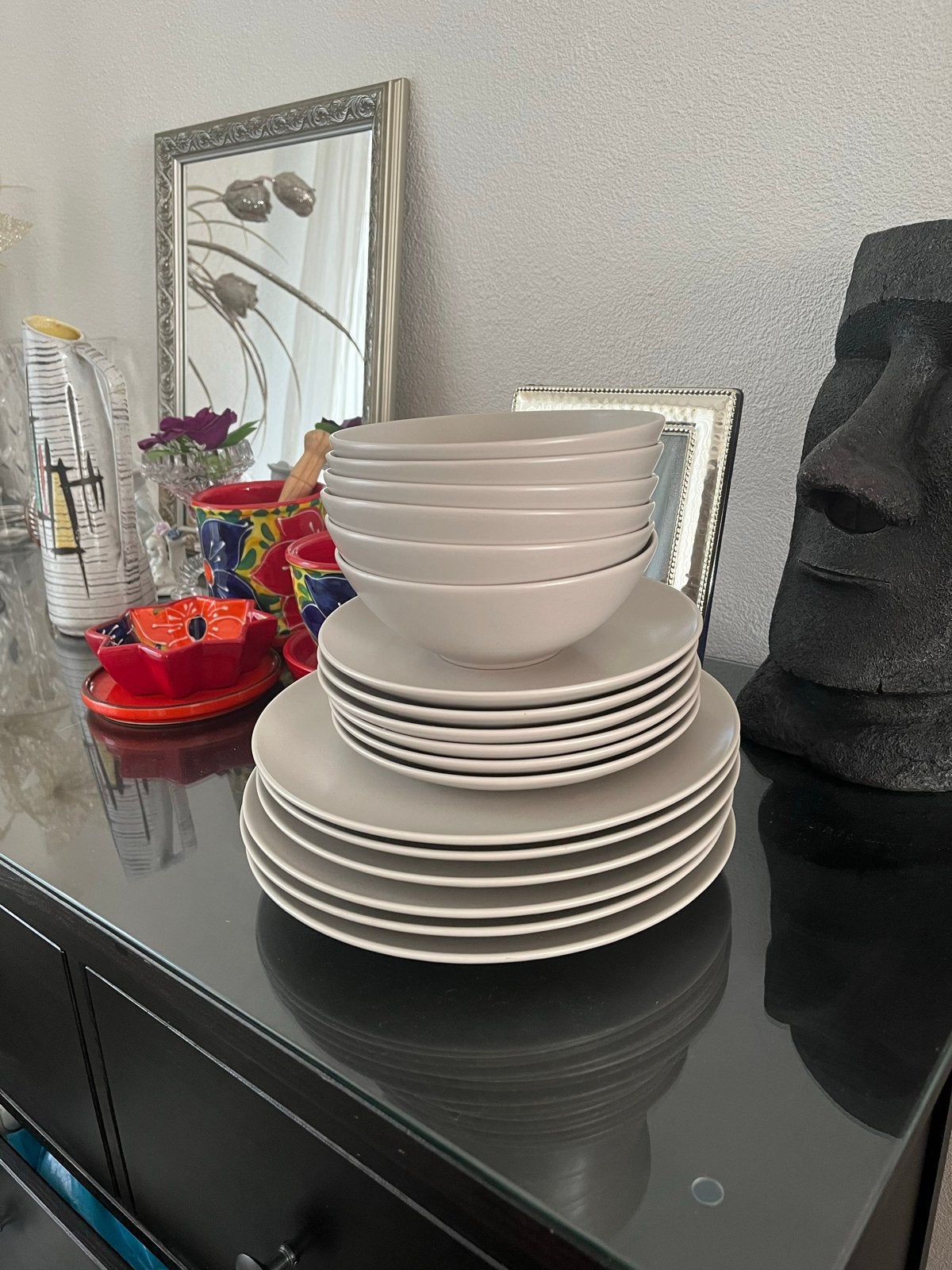 IKEA 6-persoons servies set - borden en kommen, Keramiek, IKEA, Ophalen of Verzenden, Zo goed als nieuw