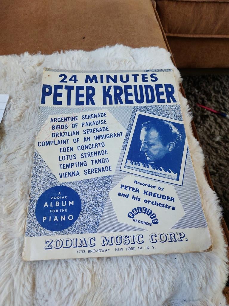 24 minutes PETER KREUDER, bladmuziek voor piano, Gebruikt, Klassiek, Ophalen of Verzenden, Artiest of Componist