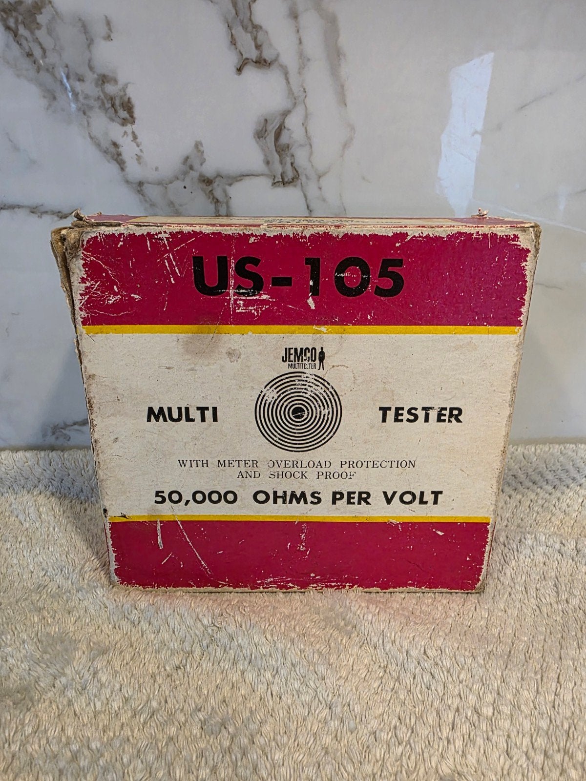 Jemco US-105 vintage analoge multimeter met doos, Ophalen of Verzenden, Gebruikt, Multimeter