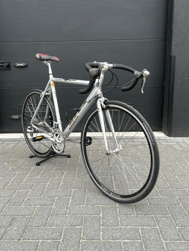 Topconditie Batavus btvs racefiets grijs nieuwe aandrijving, Fietsen en Brommers, Fietsen | Racefietsen, 28 inch, Velgrem, Batavus