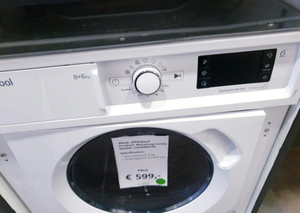 inbouw whirlpool wasdroog combi ✅B KEUZE NIEUW inc garantie, Ophalen, 6 tot 8 kg, Minder dan 85 cm, Nieuw
