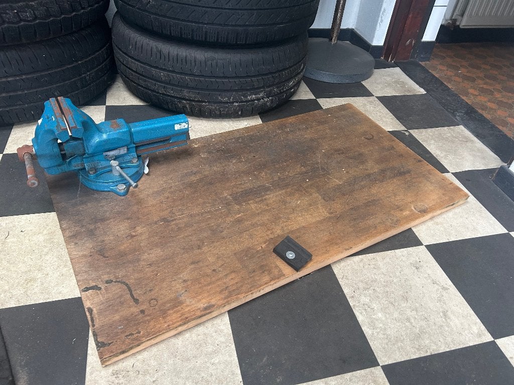 Brockhaus bankschroef heuer front, Ophalen, Gebruikt, Minder dan 70 cm, Bankschroef