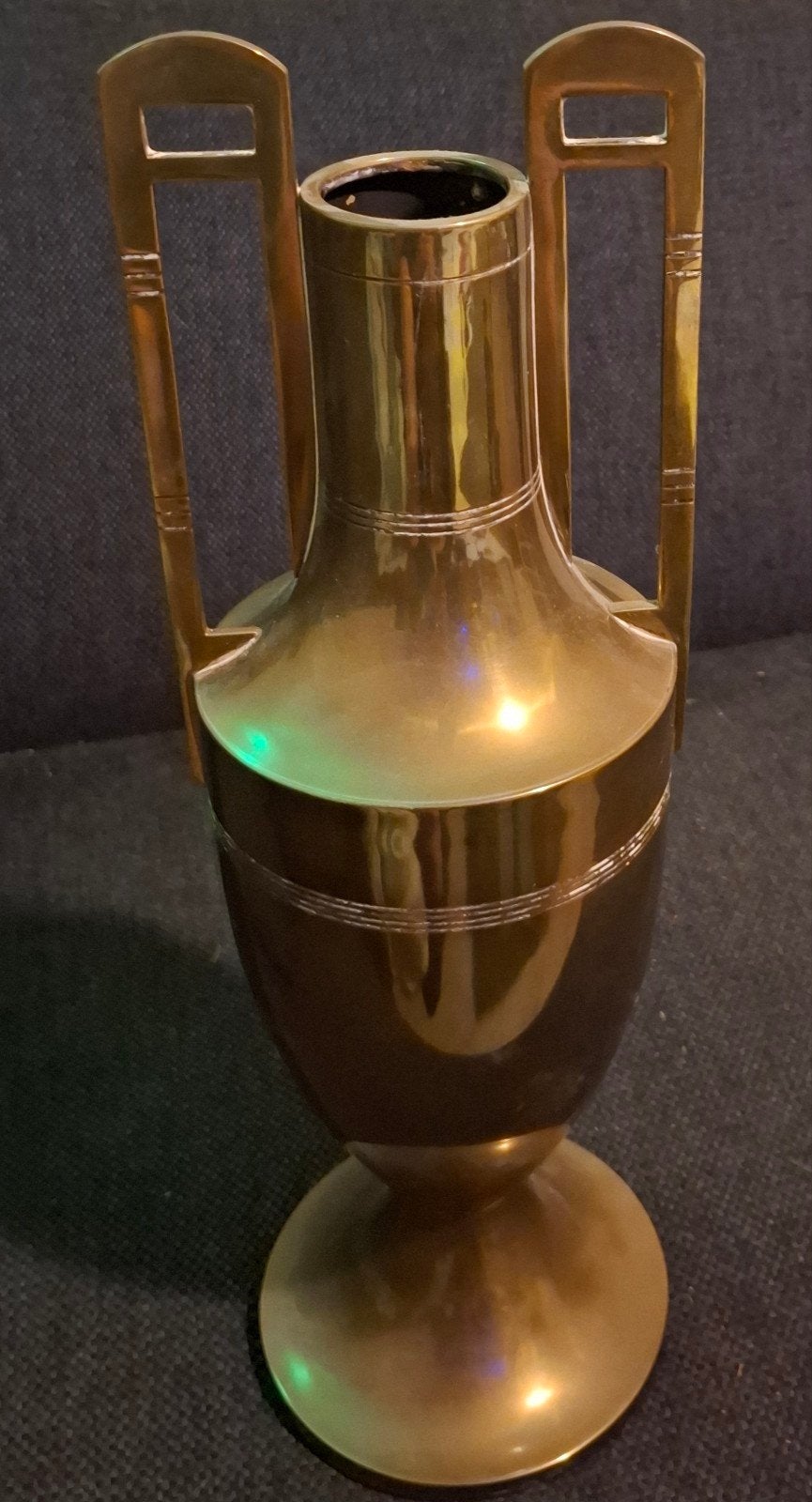 Messing amfoorvaas Art-Deco, Ophalen of Verzenden