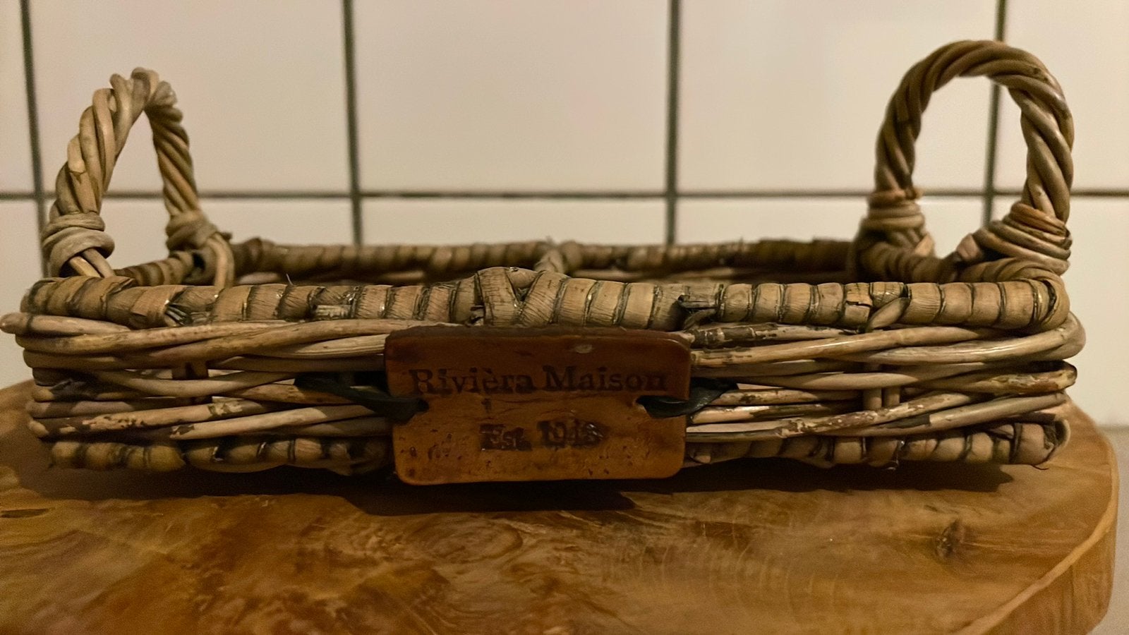 Rivièra maison mini dienblad badkamer, Ophalen of Verzenden, Zo goed als nieuw, Wit