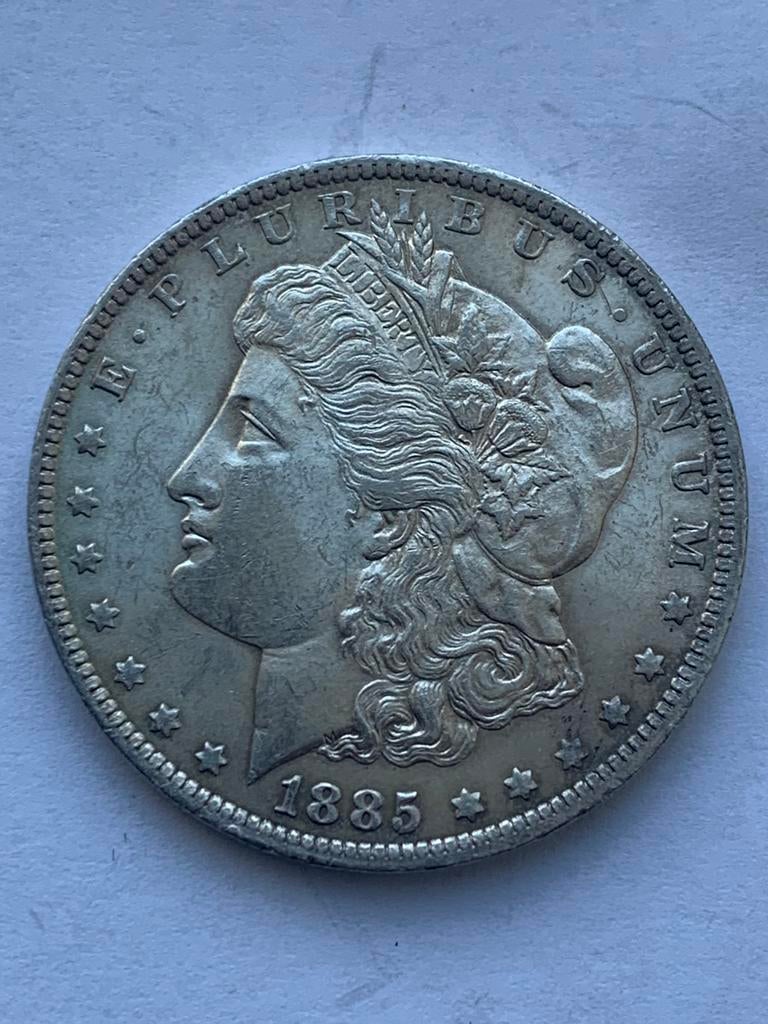 Zilveren morgan dollar 1885o, Ophalen of Verzenden, Noord-Amerika