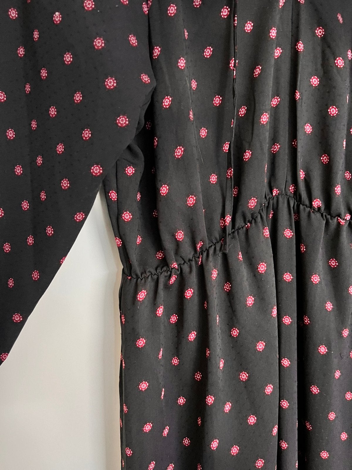 Lange jurk zwart met elastische taille, Meerkleurig, Ophalen of Verzenden, Zo goed als nieuw, Maat 36 (S)