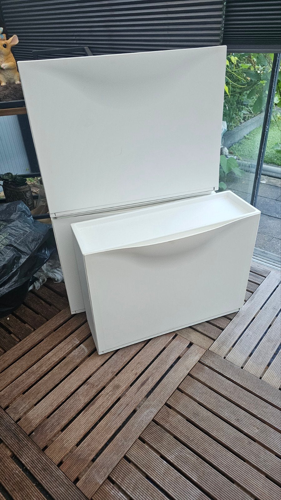IKEA Trones schoenenkasten, stapelbaar, wit (2 stuks), Ophalen of Verzenden, Gebruikt, Modern, minimalistisch