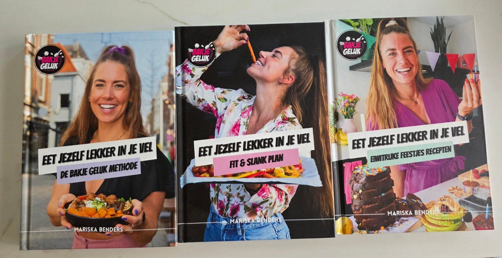 Eet Jezelf Lekker in Je Vel - 3 Kookboeken Mariska Benders, Mariska Benders, Gezond koken, Ophalen of Verzenden, Zo goed als nieuw