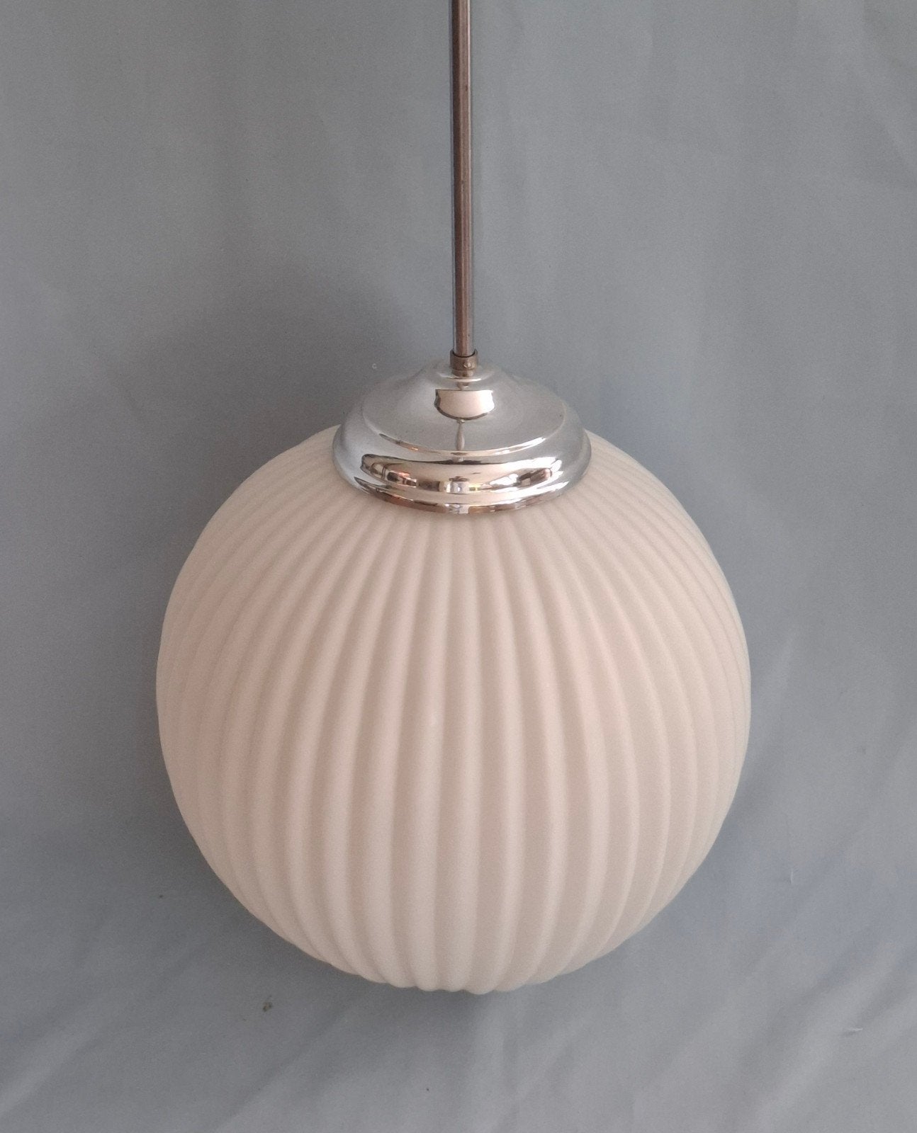 Zeldzame Vintage Louis Kalff Hanglamp, Huis en Inrichting, Ophalen, Gebruikt, Glas