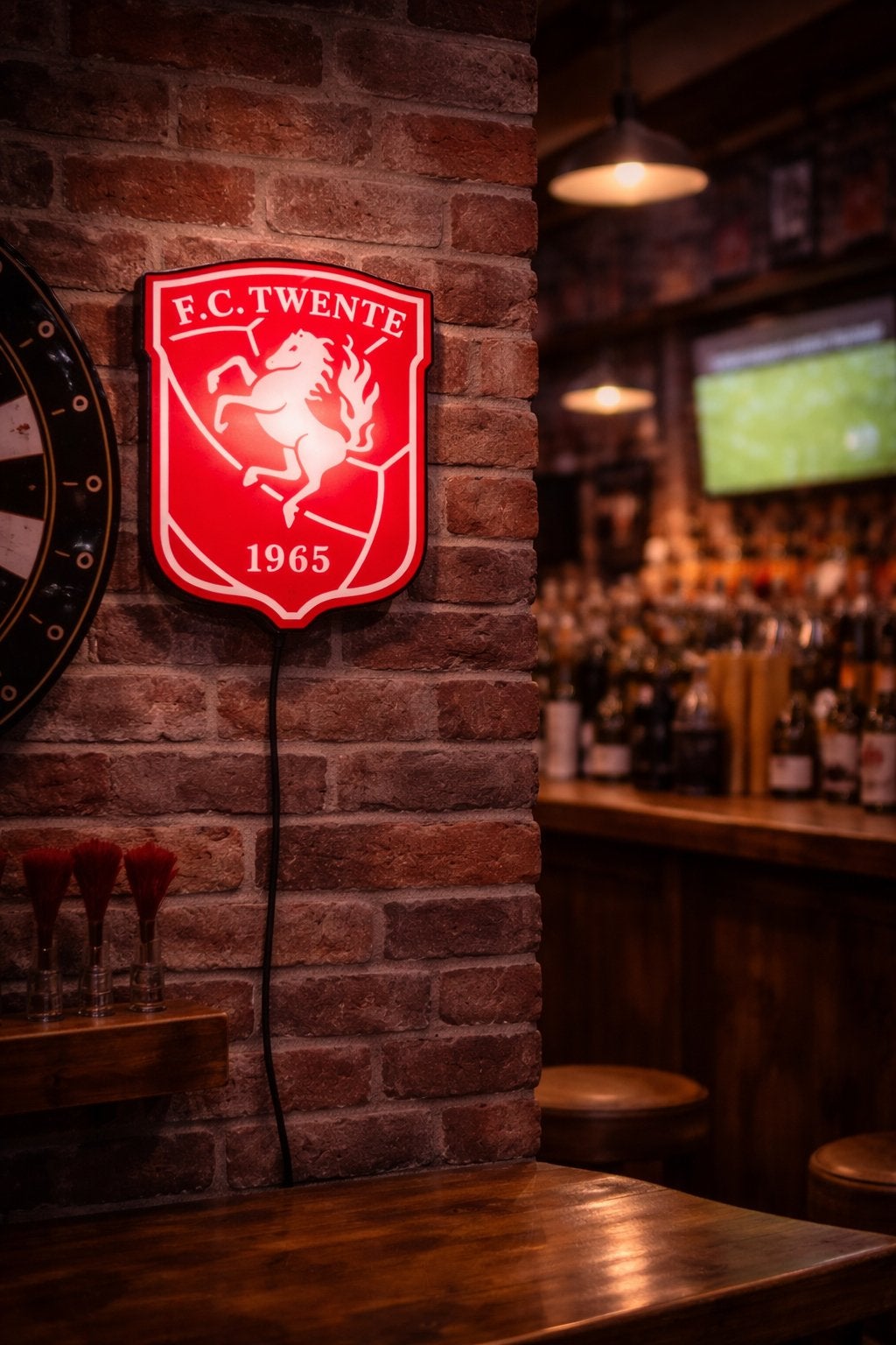 Fc Twente 3D geprinte LED lamp - Nieuw, Huis en Inrichting, Lampen | Overige, Nieuw, Ophalen of Verzenden