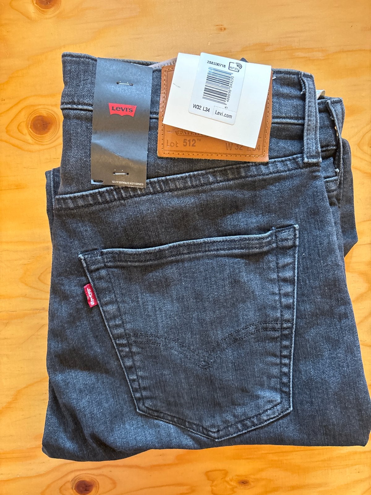 Nieuwe Levi's 512 Slim Taper Jeans W32 L34 - Zwart, Ophalen of Verzenden, Nieuw, Zwart, W32 (confectie 46) of kleiner