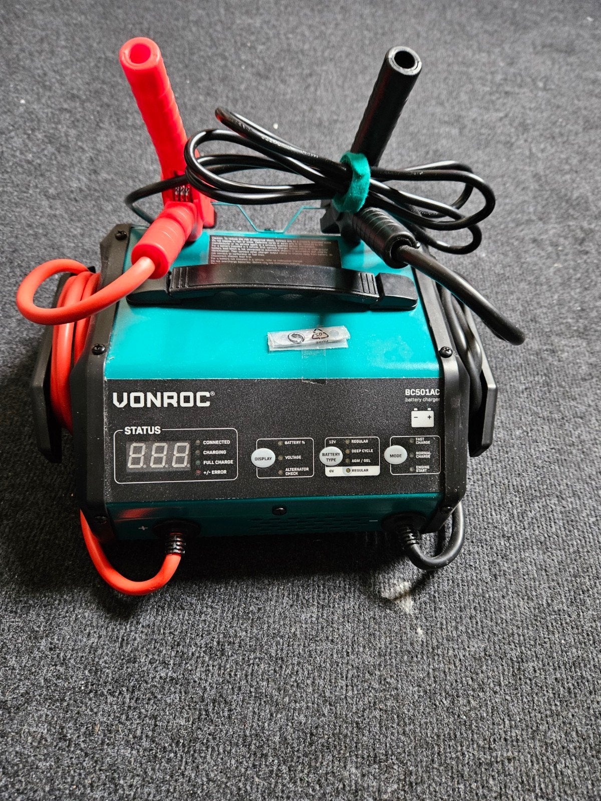 VONROC BC501AC Acculader - 6V/12V - Auto, Motor, Boot, Nieuw, Universele onderdelen