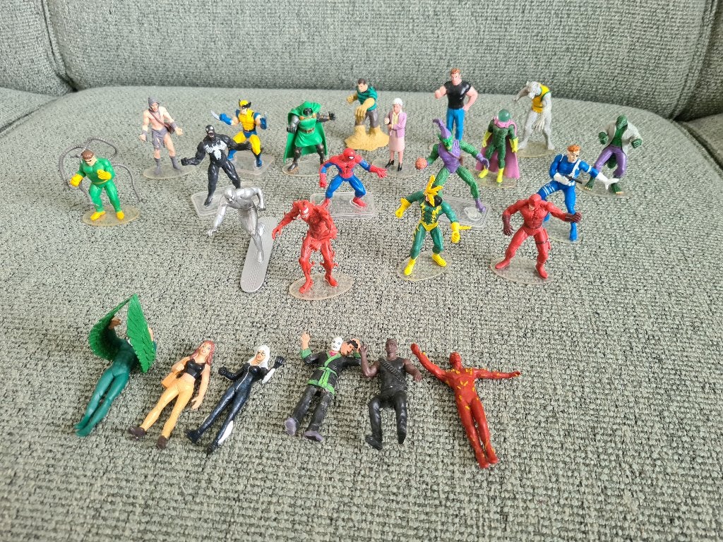 Marvel poppetjes set partij veel lot, Gebruikt, Ophalen of Verzenden, Nvt, Nvt