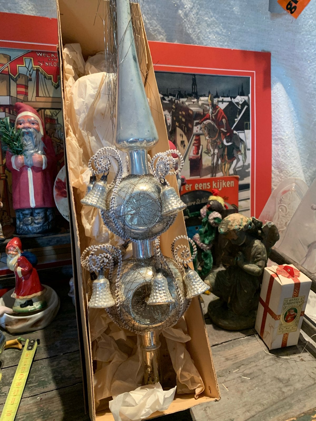 Zeer zeldzame grote deuk piek met klokken, Diversen, Kerst, T, Ophalen of Verzenden, Zo goed als nieuw, N
