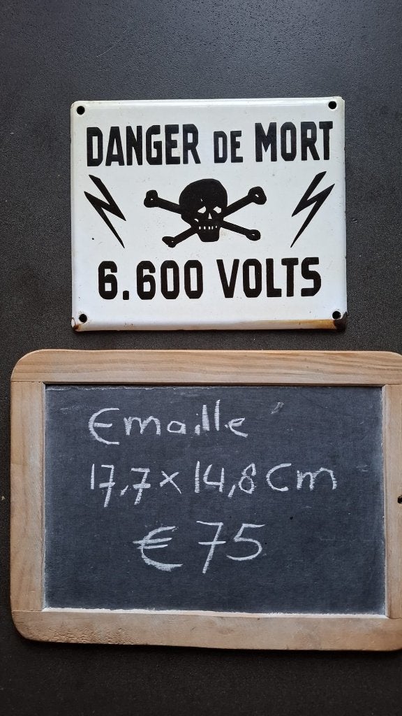 emaille metalen borden blikken olie reclame, Verzamelen, Ophalen of Verzenden, Gebruikt, Reclamebord
