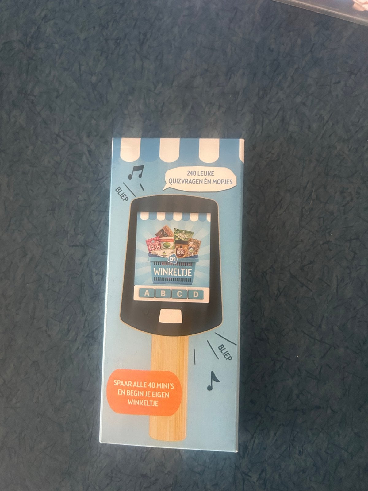AH Mini's Supermarkt Spel met 240 Quizvragen en Mopjes, Ophalen of Verzenden, Zo goed als nieuw, Jongen of Meisje
