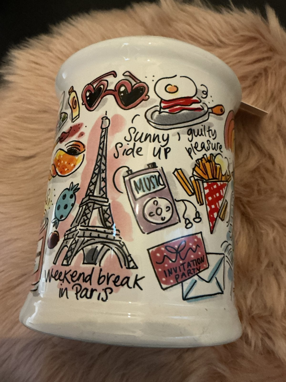 Blond Amsterdam Happy Storage Jar - Parijs Thema, Porselein of Keramiek, Schaal, Rond, Nieuw
