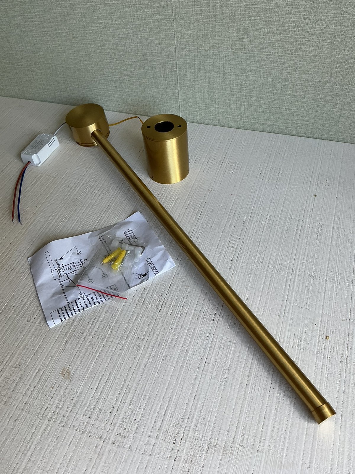 Goudkleurige staaflamp, Ophalen, Nieuw, Metaal