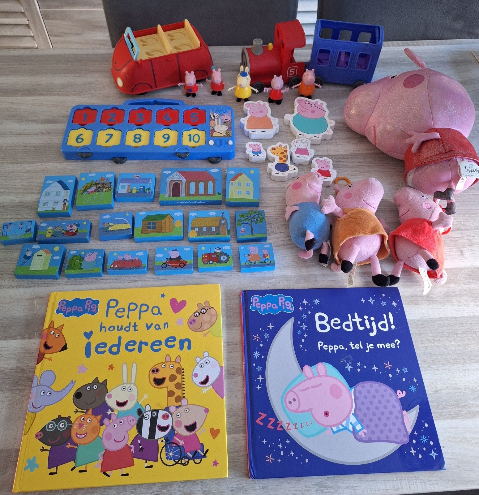Grote Peppa Pig speelgoed en boeken collectie, Ophalen of Verzenden