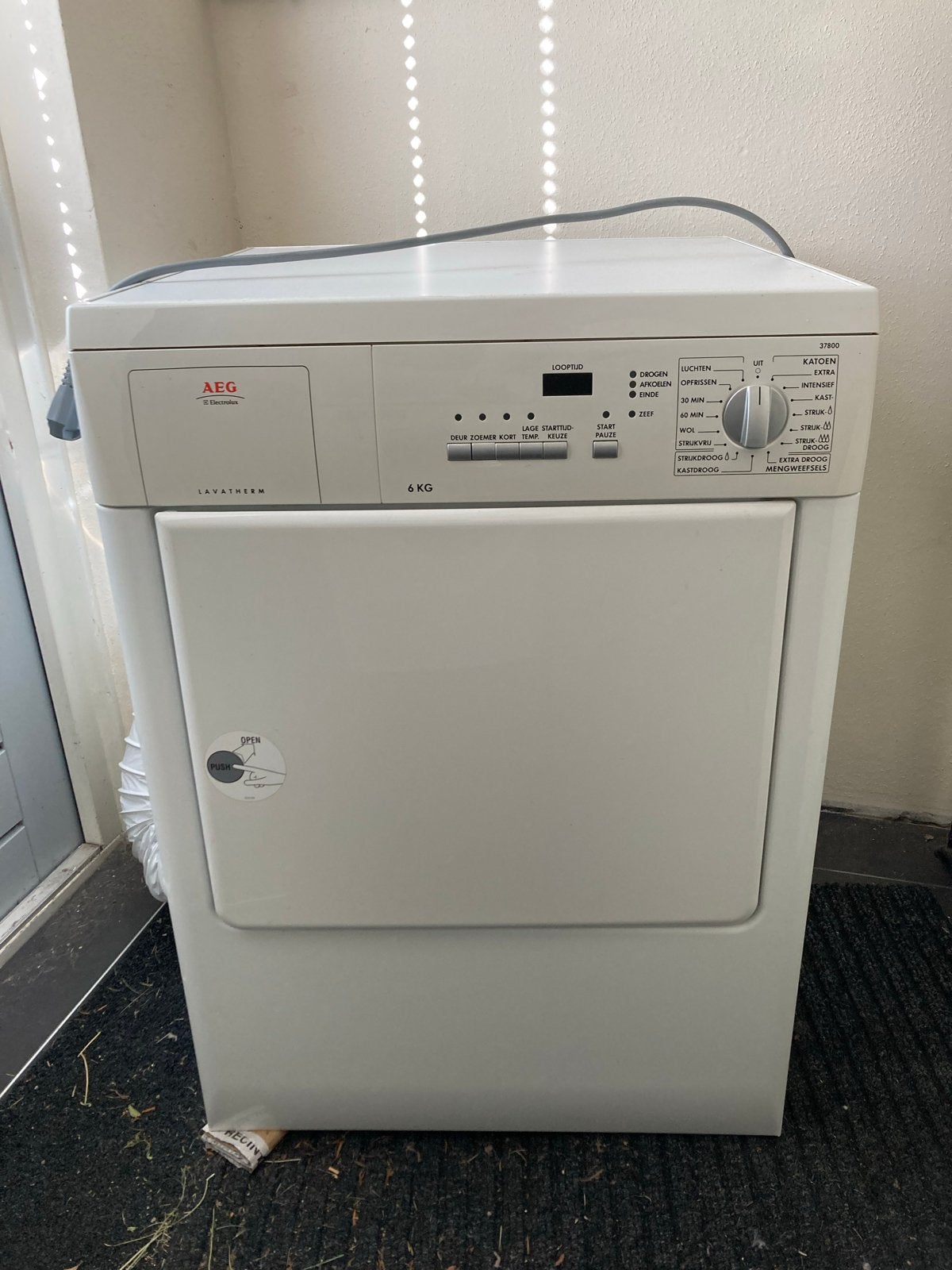 AEG Lavatherm 6 KG Wasdroger - Gebruikt, Witgoed en Apparatuur, Ophalen, Wolprogramma, Gebruikt, Luchtafvoer