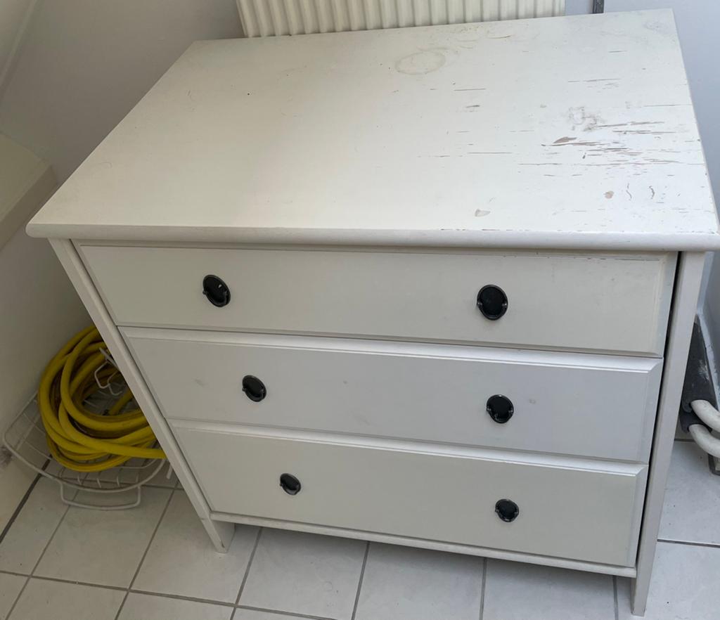 Witte ikea kast ladekast 3 lades 75hx73bx49d, Minder dan 75 cm, 50 tot 70 cm, 105 cm of meer, Ophalen of Verzenden