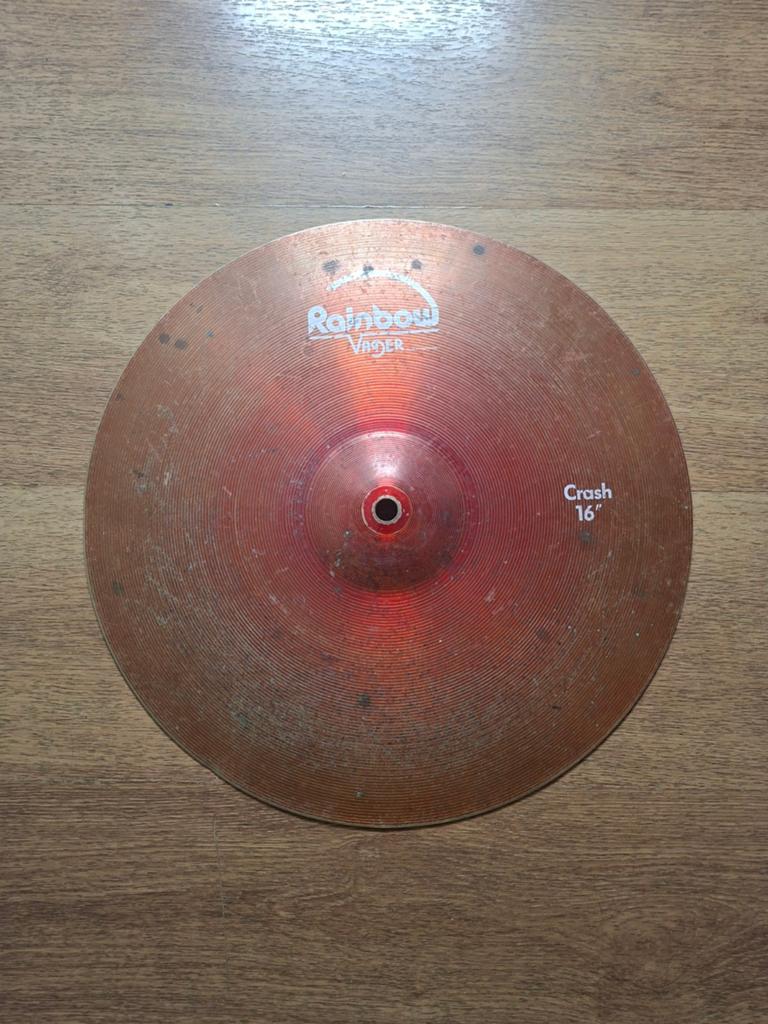 Rainbow van Vader 16" crash cymbal bekken voor drumstel, Muziek en Instrumenten, Ophalen of Verzenden, Gebruikt, Drums of Percussie
