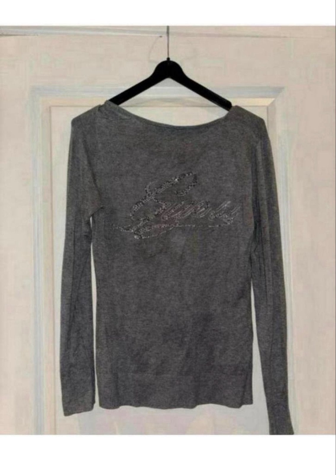Guess trui grijs met strass maat M, Ophalen of Verzenden, Maat 38/40 (M), Grijs